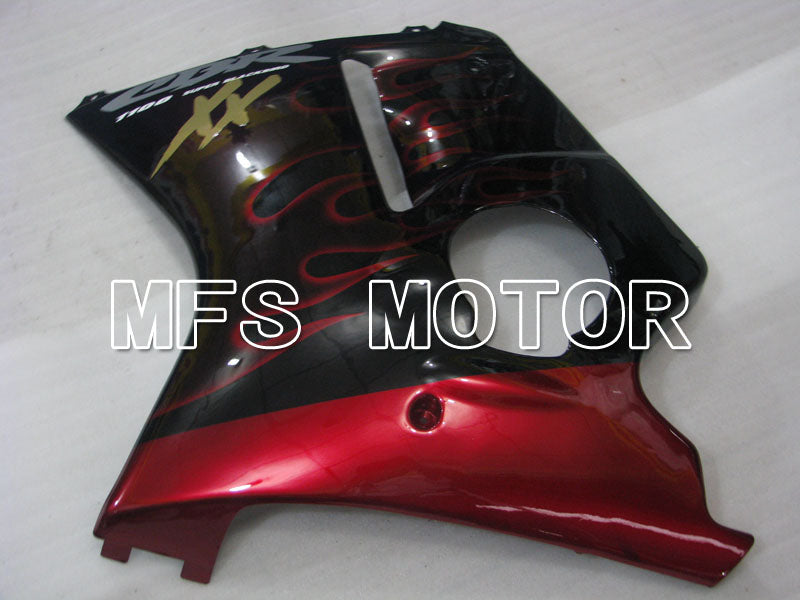 Honda CBR1100XX 1996-2007 Injection ABS Fairing - Flame - Black Red - MFS3245 - Fairings Kit
