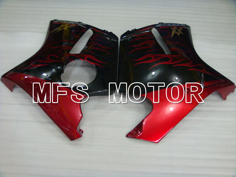 Honda CBR1100XX 1996-2007 Injection ABS Fairing - Flame - Black Red - MFS3247 - Fairings Kit