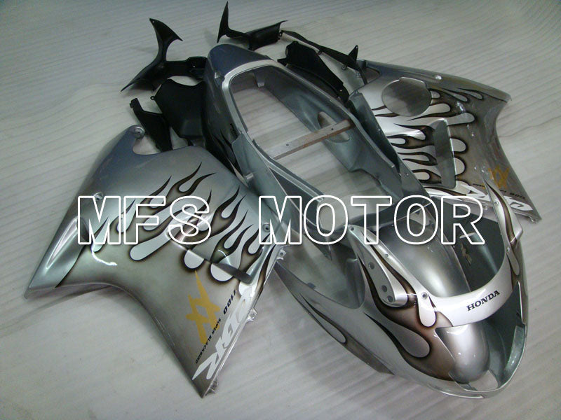 Honda CBR1100XX 1996-2007 Injection ABS Fairing - Flame - Silver - MFS3250 - Fairings Kit