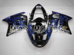 Honda CBR1100XX 1996-2007 Injection ABS Fairing - Flame - Black Blue - MFS3261 - Fairings Kit
