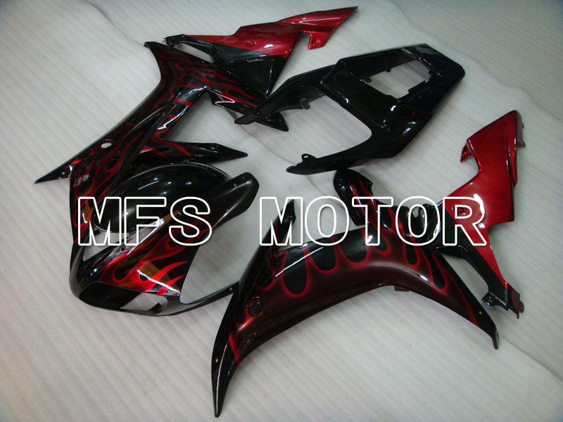 Yamaha YZF-R1 2002-2003 Injection ABS Fairing - Flame - Black Red wine color - MFS3351 - Fairings Kit