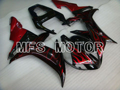 Yamaha YZF-R1 2002-2003 Injection ABS Fairing - Flame - Black Red wine color - MFS3351 - Fairings Kit