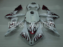 Yamaha YZF-R1 2004-2006 Injection ABS Fairing - Flame - White Red - MFS3373 - Fairings Kit