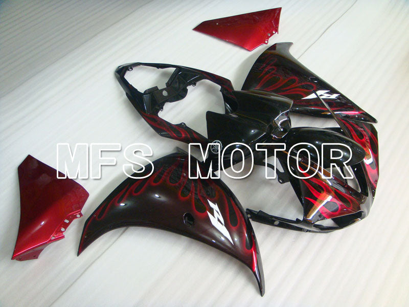 Yamaha YZF-R1 2009-2011 Injection ABS Fairing - Flame - Black Red wine color - MFS3450 - Fairings Kit