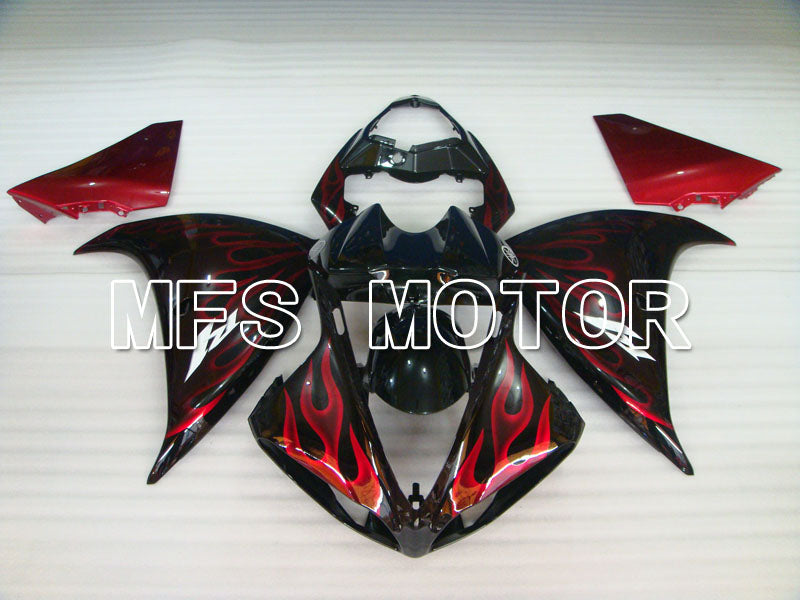 Yamaha YZF-R1 2009-2011 Injection ABS Fairing - Flame - Black Red wine color - MFS3450 - Fairings Kit
