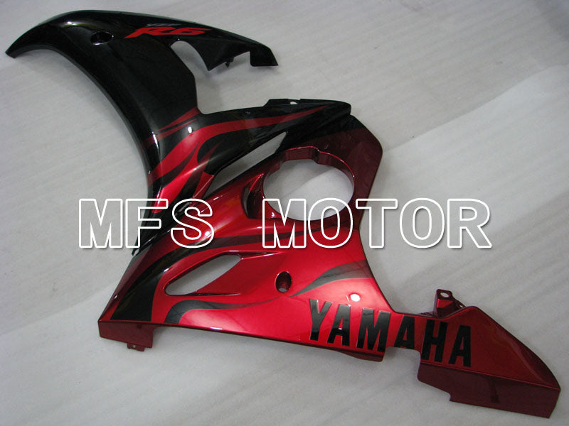 Yamaha YZF-R6 2003-2004 Injection ABS Fairing - Factory Style - Red wine color Black - MFS3487 - Fairings Kit