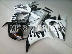 Yamaha YZF-R6 2003-2004 Injection ABS Fairing - Flame - White Black - MFS3490 - Fairings Kit