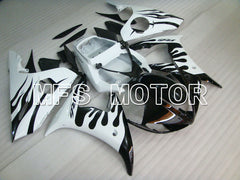 Yamaha YZF-R6 2003-2004 Injection ABS Fairing - Flame - White Black - MFS3490 - Fairings Kit