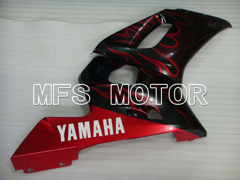 Yamaha YZF-R6 1998-2002 Injection ABS Fairing - Flame - Black Red - MFS3554 - Fairings Kit
