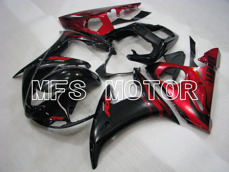 Yamaha YZF-R6 2005 Injection ABS Fairing - Factory Style - Black Red - MFS3595 - Fairings Kit