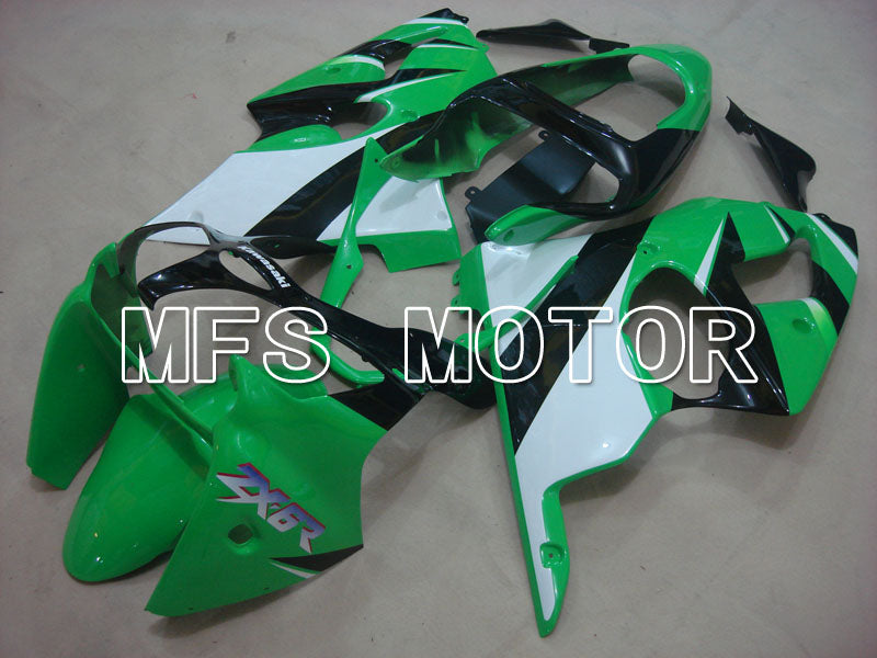 Kawasaki NINJA ZX6R 2000-2002 Injection ABS Fairing - Factory Style - Black Green White - MFS3618 - Fairings Kit