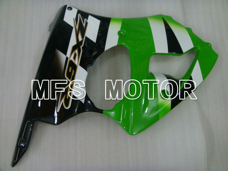 Kawasaki NINJA ZX6R 2000-2002 Injection ABS Fairing - Factory Style - Black Green White - MFS3634 - Fairings Kit