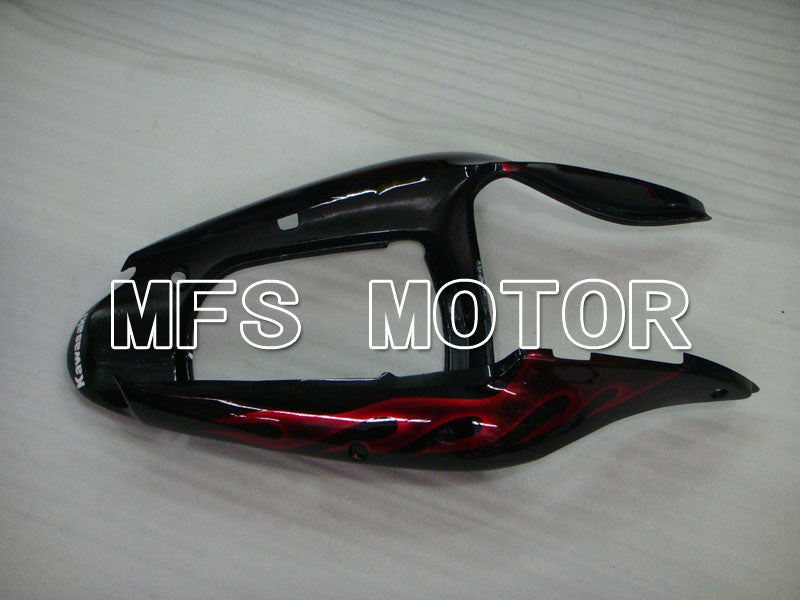 Kawasaki NINJA ZX6R 2000-2002 Injection ABS Fairing - Flame - Black Red - MFS3637 - Fairings Kit