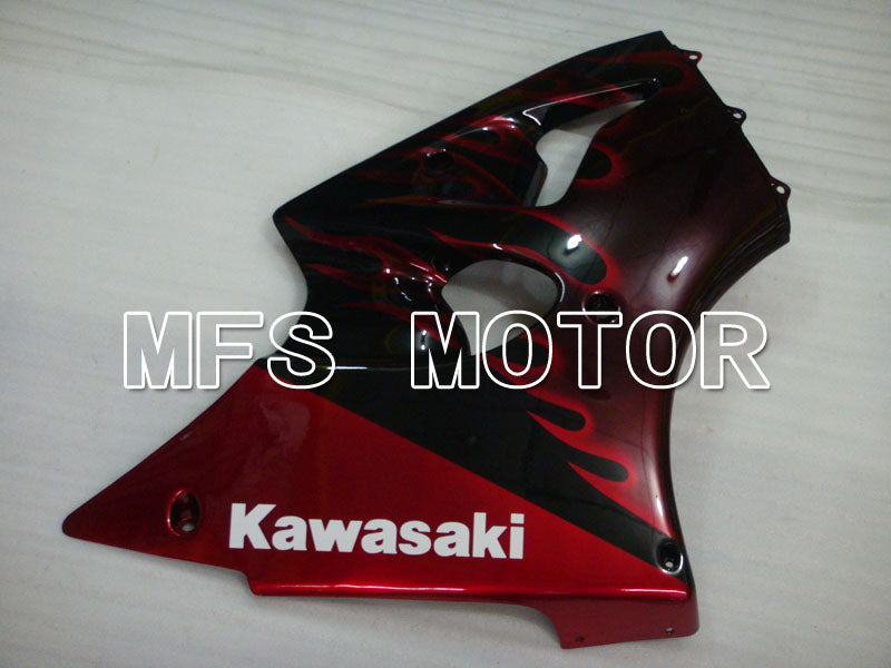 Kawasaki NINJA ZX6R 2000-2002 Injection ABS Fairing - Flame - Black Red - MFS3637 - Fairings Kit