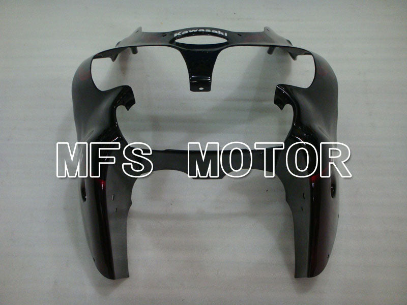 Kawasaki NINJA ZX6R 2000-2002 Injection ABS Fairing - Flame - Black Red - MFS3637 - Fairings Kit