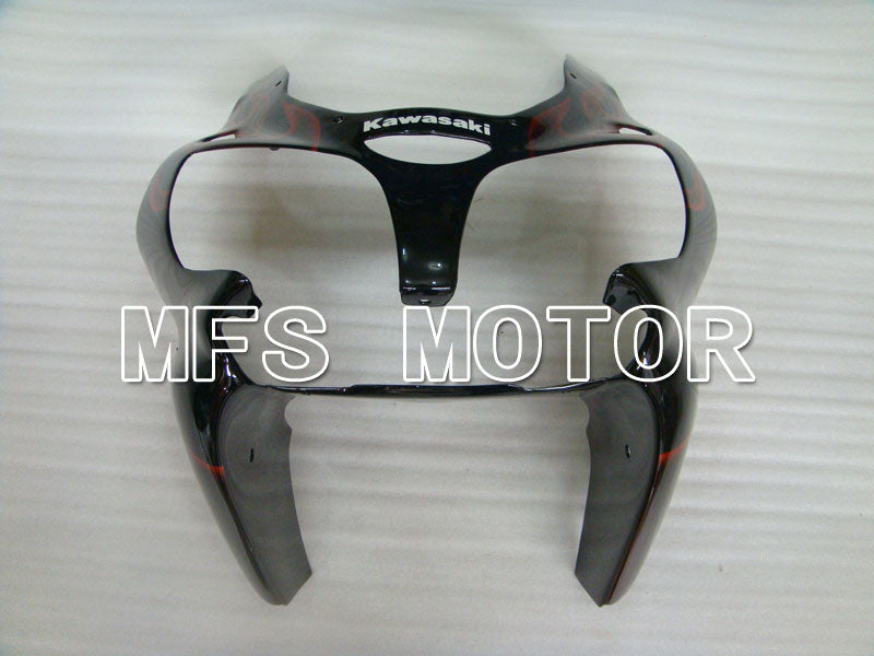 Kawasaki NINJA ZX6R 2000-2002 Injection ABS Fairing - Flame - Black Orange - MFS3639 - Fairings Kit