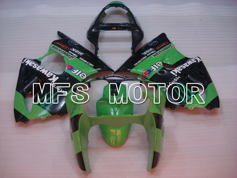 Kawasaki NINJA ZX6R 2000-2002 Injection ABS Fairing - Monster - Black Green - MFS3644 - Fairings Kit