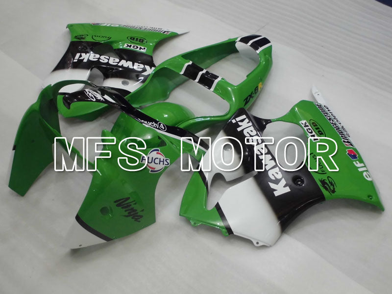 Kawasaki NINJA ZX6R 2000-2002 Injection ABS Fairing - Factory Style - Black Green White - MFS3648 - Fairings Kit