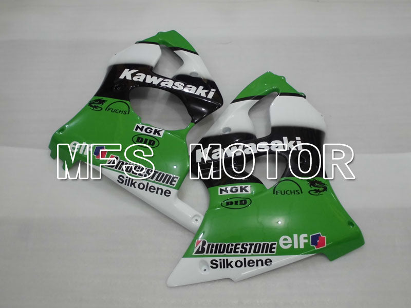Kawasaki NINJA ZX6R 2000-2002 Injection ABS Fairing - Factory Style - Black Green White - MFS3648 - Fairings Kit