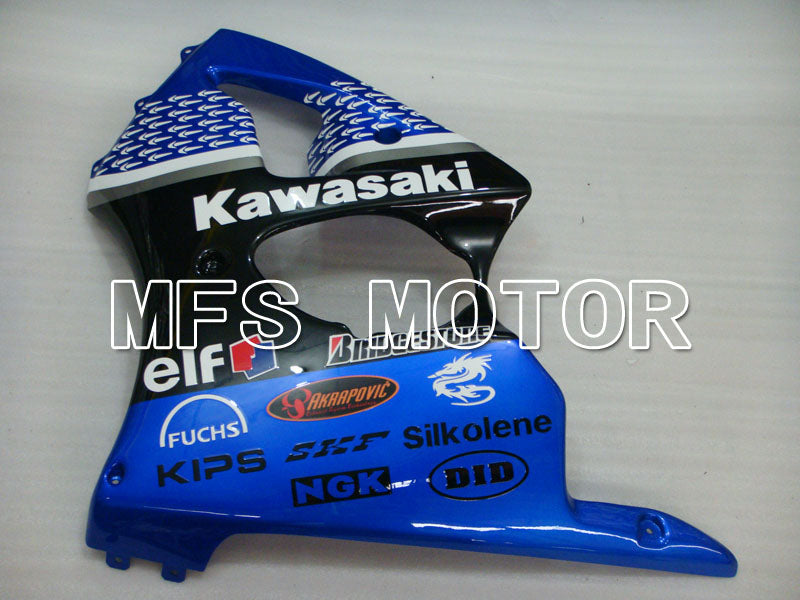 Kawasaki NINJA ZX6R 2000-2002 Injection ABS Fairing - Factory Style - Black Blue - MFS3650 - Fairings Kit