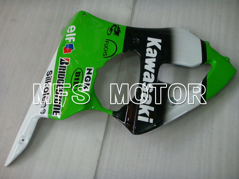 Kawasaki NINJA ZX6R 2000-2002 Injection ABS Fairing - Factory Style - Black Green White - MFS3652 - Fairings Kit