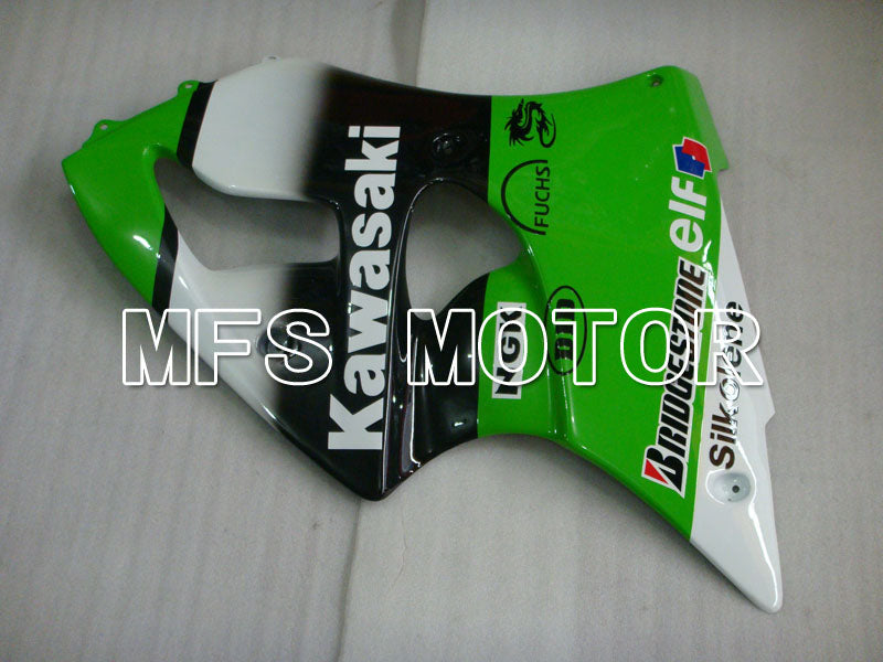 Kawasaki NINJA ZX6R 2000-2002 Injection ABS Fairing - Factory Style - Black Green White - MFS3652 - Fairings Kit