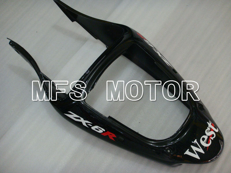 Kawasaki NINJA ZX6R 2000-2002 Injection ABS Fairing - West - Black White - MFS3653 - Fairings Kit