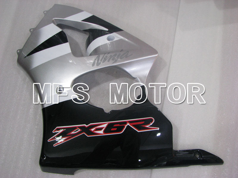 Kawasaki NINJA ZX6R 2000-2002 Injection ABS Fairing - Factory Style - Black Silver - MFS3656 - Fairings Kit