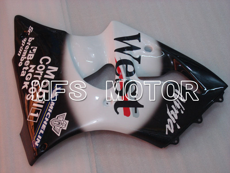 Kawasaki NINJA ZX6R 2000-2002 Injection ABS Fairing - West - Black White - MFS3658 - Fairings Kit