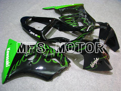 Kawasaki NINJA ZX6R 2000-2002 Injection ABS Fairing - Flame - Black Green - MFS3664 - Fairings Kit