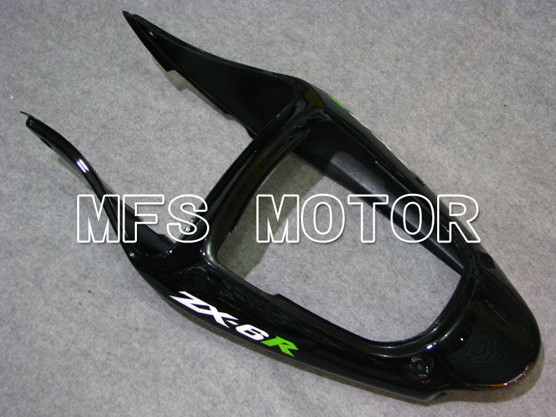 Kawasaki NINJA ZX6R 2000-2002 Injection ABS Fairing - Flame - Black Green - MFS3664 - Fairings Kit