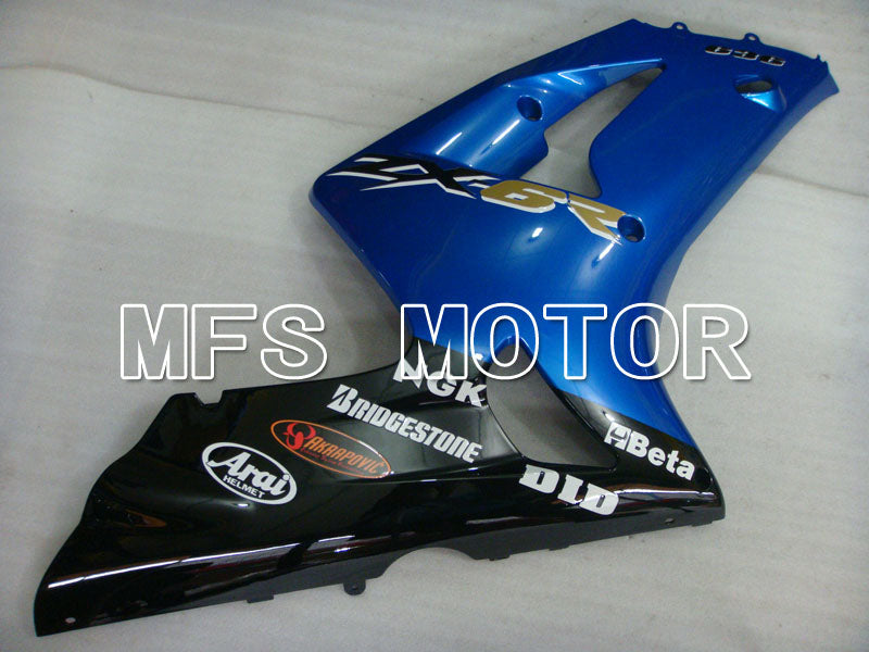 Kawasaki NINJA ZX6R 2003-2004 Injection ABS Fairing - Factory Style - Black Blue - MFS3695 - Fairings Kit