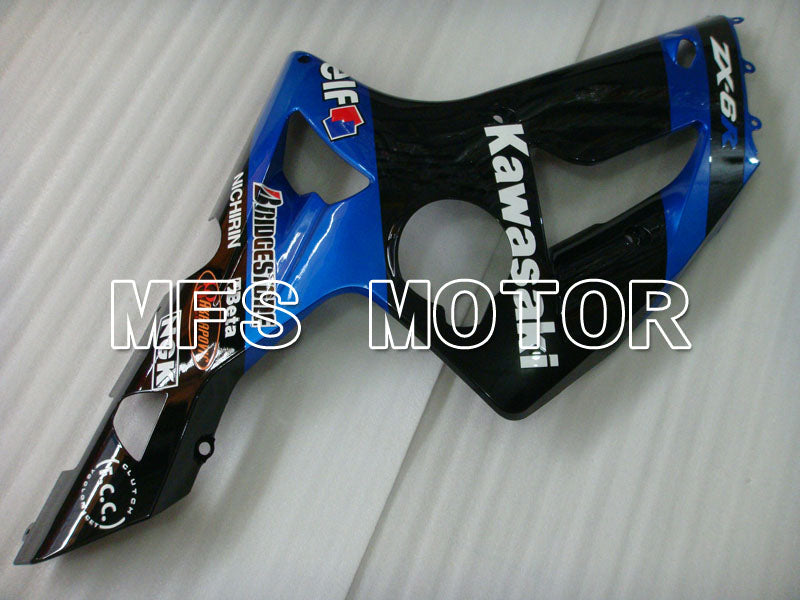 Kawasaki NINJA ZX6R 2003-2004 Injection ABS Fairing - Factory Style - Black Blue - MFS3701 - Fairings Kit