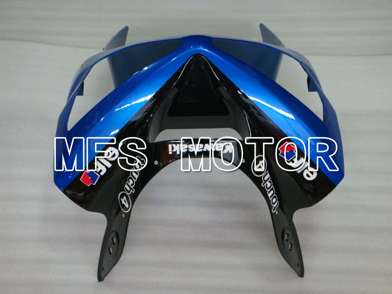 Kawasaki NINJA ZX6R 2003-2004 Injection ABS Fairing - Factory Style - Black Blue - MFS3701 - Fairings Kit