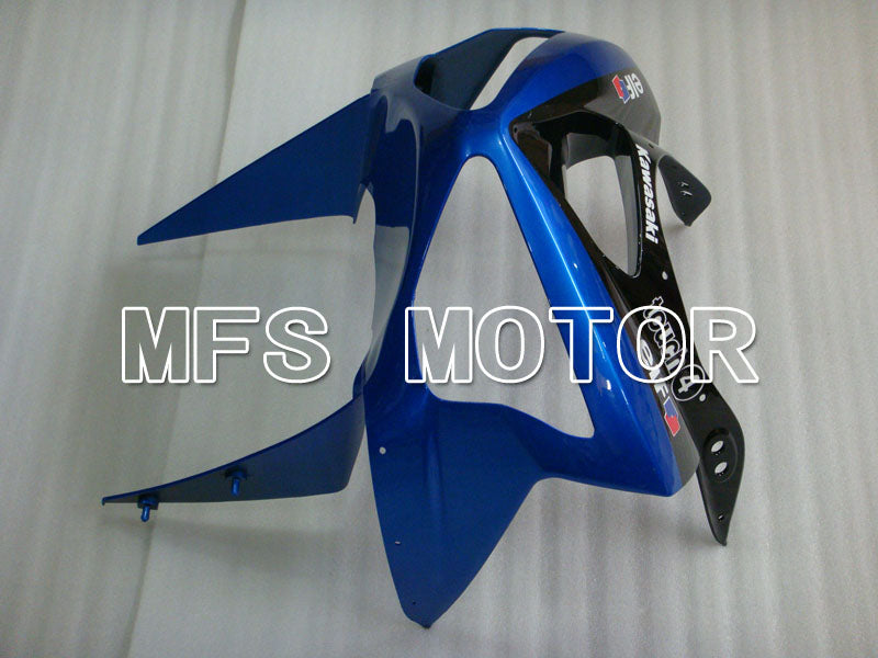 Kawasaki NINJA ZX6R 2003-2004 Injection ABS Fairing - Factory Style - Black Blue - MFS3701 - Fairings Kit