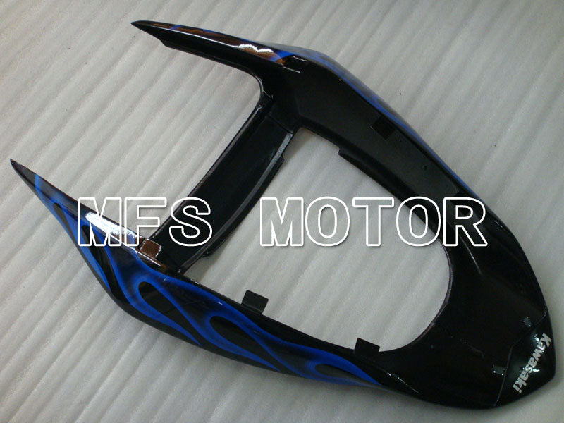 Kawasaki NINJA ZX6R 2003-2004 Injection ABS Fairing - Flame - Black Blue - MFS3710 - Fairings Kit