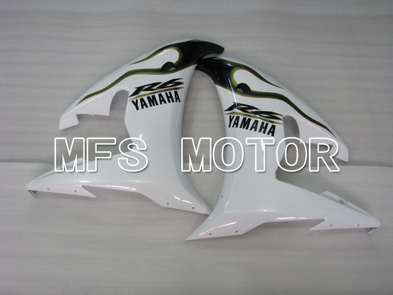 Yamaha YZF-R6 2005 Injection ABS Fairing - Flame - Gold White - MFS3714 - Fairings Kit