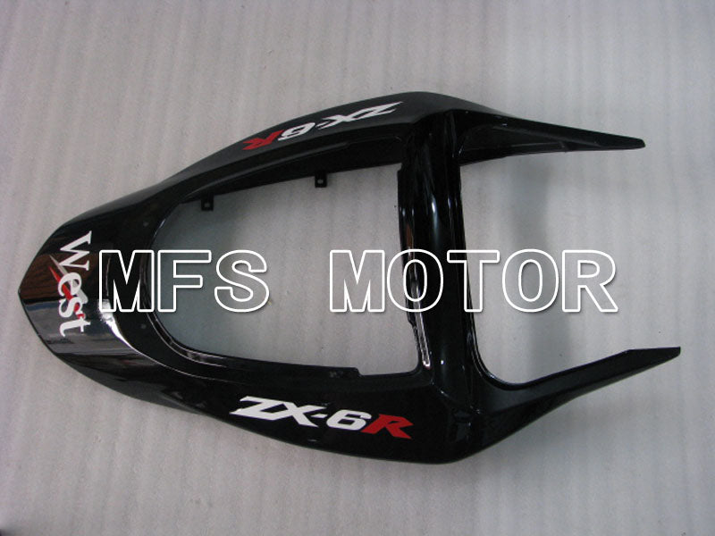 Kawasaki NINJA ZX6R 2003-2004 Injection ABS Fairing - West - Black White - MFS3720 - Fairings Kit