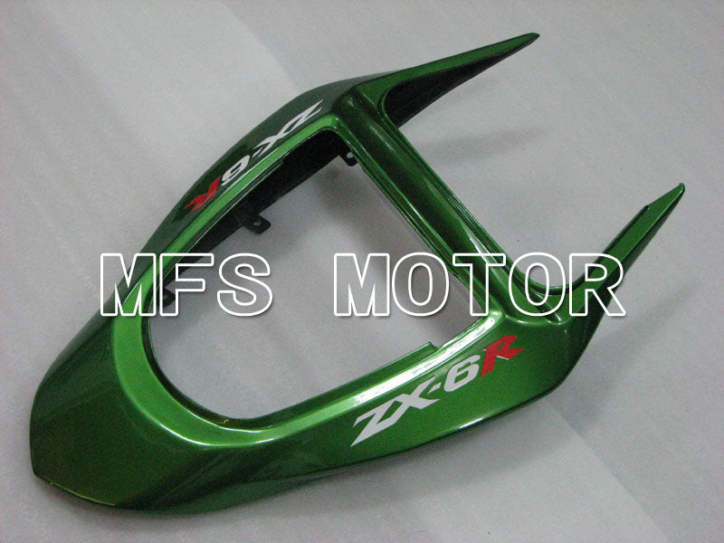Kawasaki NINJA ZX6R 2003-2004 Injection ABS Fairing - Flame - Black Green - MFS3725 - Fairings Kit