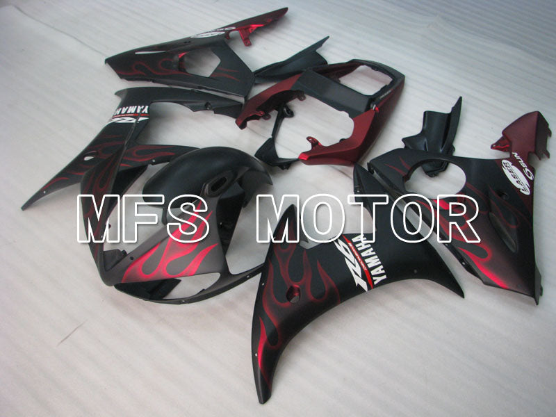 Yamaha YZF-R6 2005 Injection ABS Fairing - Flame - Red Black Matte - MFS3737 - Fairings Kit