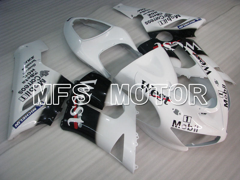 Kawasaki NINJA ZX6R 2005-2006 Injection ABS Fairing - West - Black White - MFS3787 - Fairings Kit