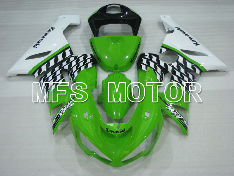 Kawasaki NINJA ZX6R 2005-2006 Injection ABS Fairing - Factory Style - Green White - MFS3791 - Fairings Kit