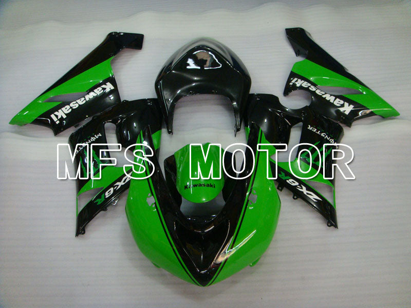 Kawasaki NINJA ZX6R 2005-2006 Injection ABS Fairing - Monster - Black Green - MFS3804 - Fairings Kit