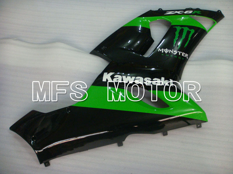 Kawasaki NINJA ZX6R 2005-2006 Injection ABS Fairing - Monster - Black Green - MFS3804 - Fairings Kit