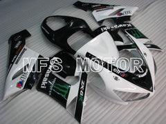 Kawasaki NINJA ZX6R 2005-2006 Injection ABS Fairing - Monster - Black White - MFS3811 - Fairings Kit