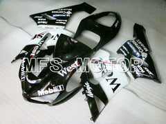 Kawasaki NINJA ZX6R 2005-2006 Injection ABS Fairing - West - Black White - MFS3814 - Fairings Kit