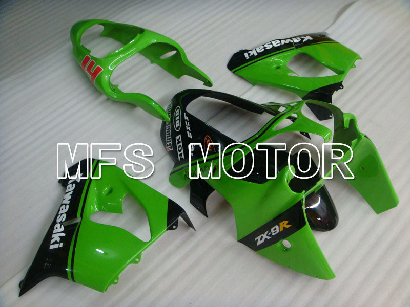 Kawasaki NINJA ZX9R 2000-2001 ABS Fairing - Factory Style - Black Green - MFS3838 - Fairings Kit