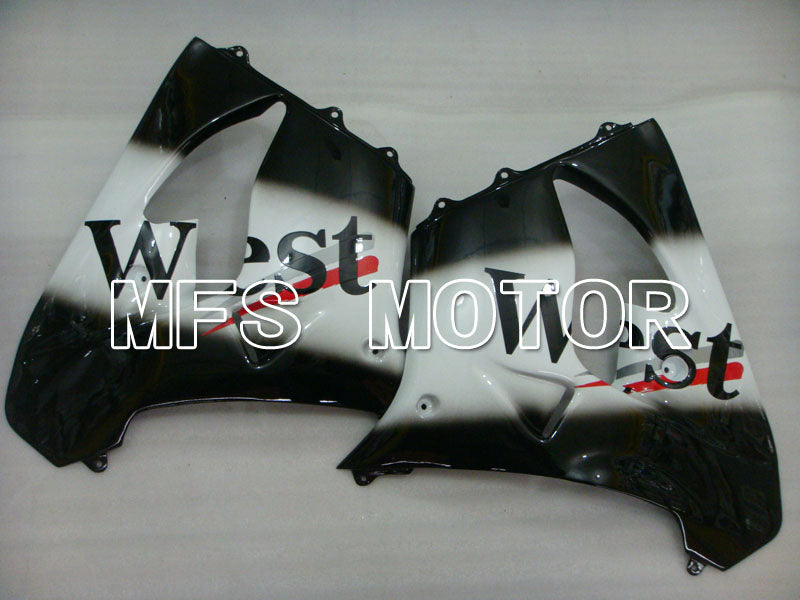 Kawasaki NINJA ZX9R 2000-2001 ABS Fairing - West - Black White - MFS3845 - Fairings Kit