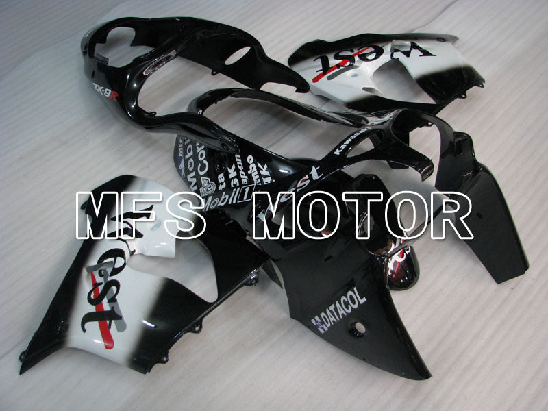 Kawasaki NINJA ZX9R 2000-2001 ABS Fairing - West - Black White - MFS3866 - Fairings Kit