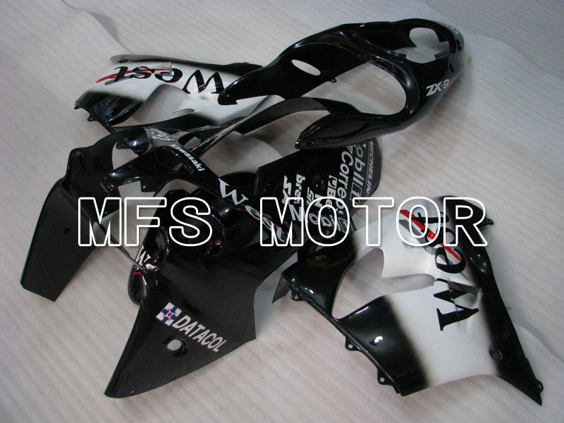 Kawasaki NINJA ZX9R 2000-2001 ABS Fairing - West - Black White - MFS3866 - Fairings Kit